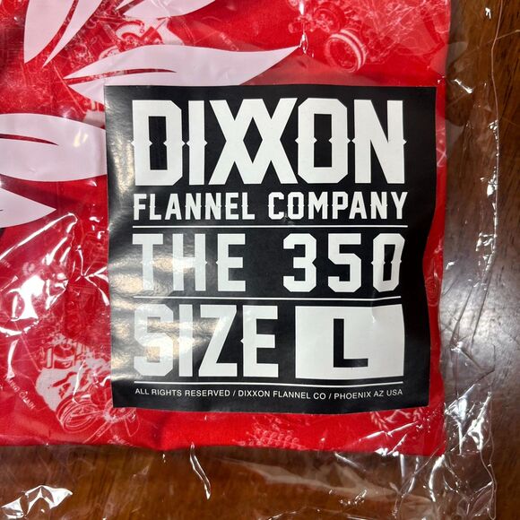 DIXXON Mens the 350 short sleeve button-down shirt Red Size‎ L NEW - Picture 2 of 6